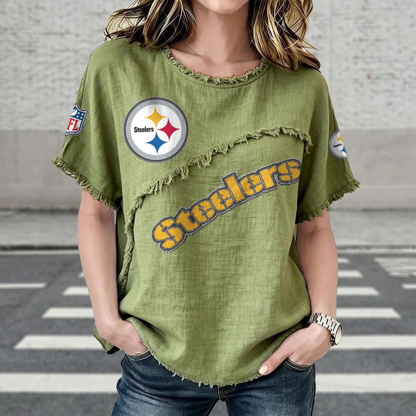 PIT x NFL Womenƒ??s Vintage O-Neck 2905 DatND DVT