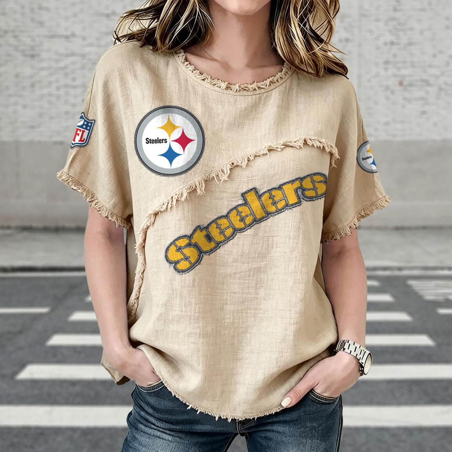 PIT x NFL Womenƒ??s Vintage O-Neck 2905 DatND DVT