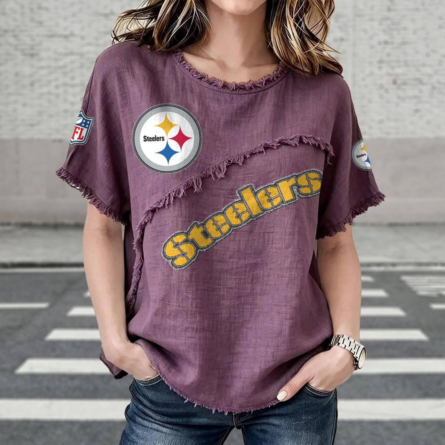 PIT x NFL Womenƒ??s Vintage O-Neck 2905 DatND DVT