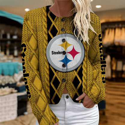 PIT x NFL Women's Cardigan Sweater DatND DVT