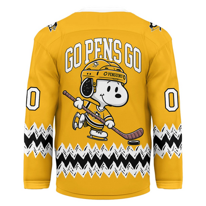 PP Premium NHL Snoopy Personalized Hockey Jersey DDT CTND