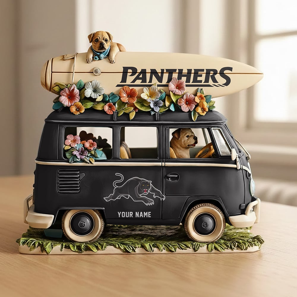 PP x NRL Funny Dog Driving Summer Car Acrylic Block Plaque Custom Name Gifts DDT CTND