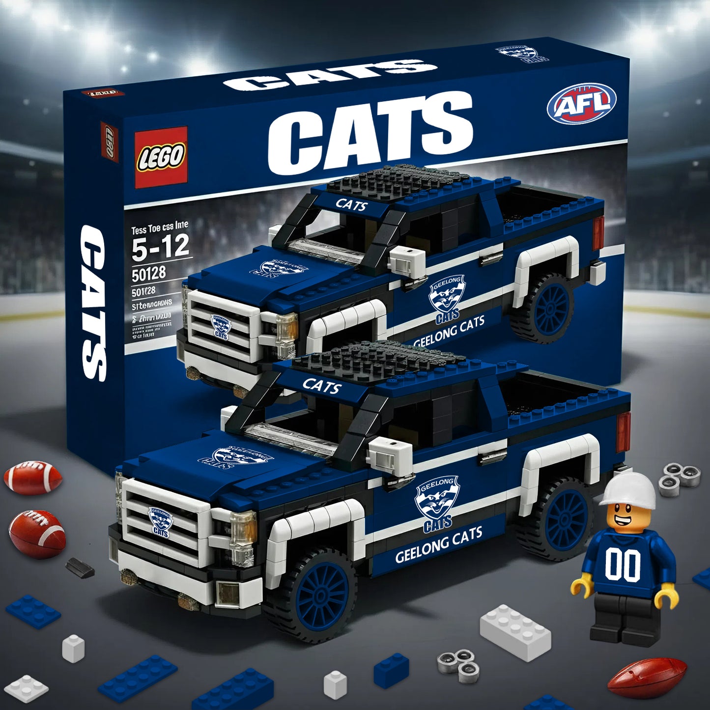 PREMIUM AFL X GC 3D RACING TRUCK BUILDING BLOCK SET TOY V2 NDT NHM