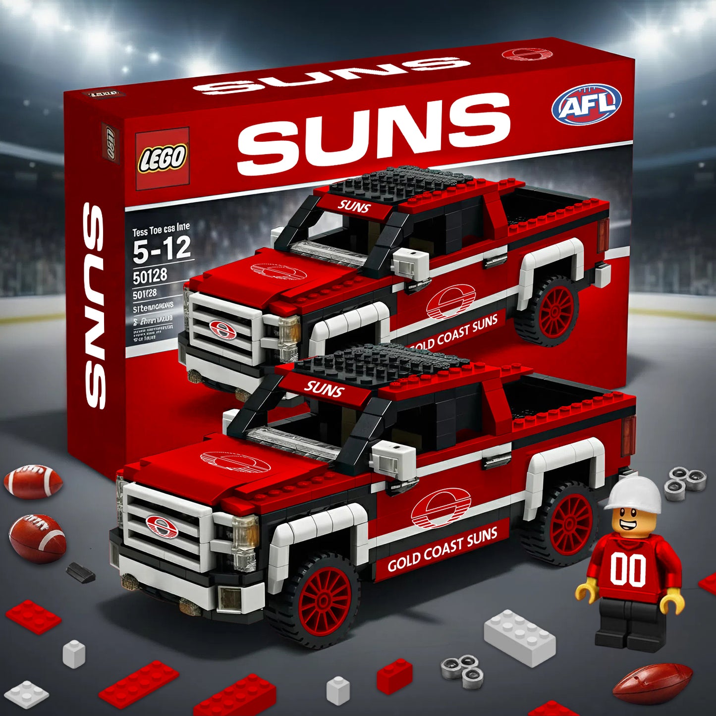 PREMIUM AFL X GCS 3D RACING TRUCK BUILDING BLOCK SET TOY V2 NDT NHM