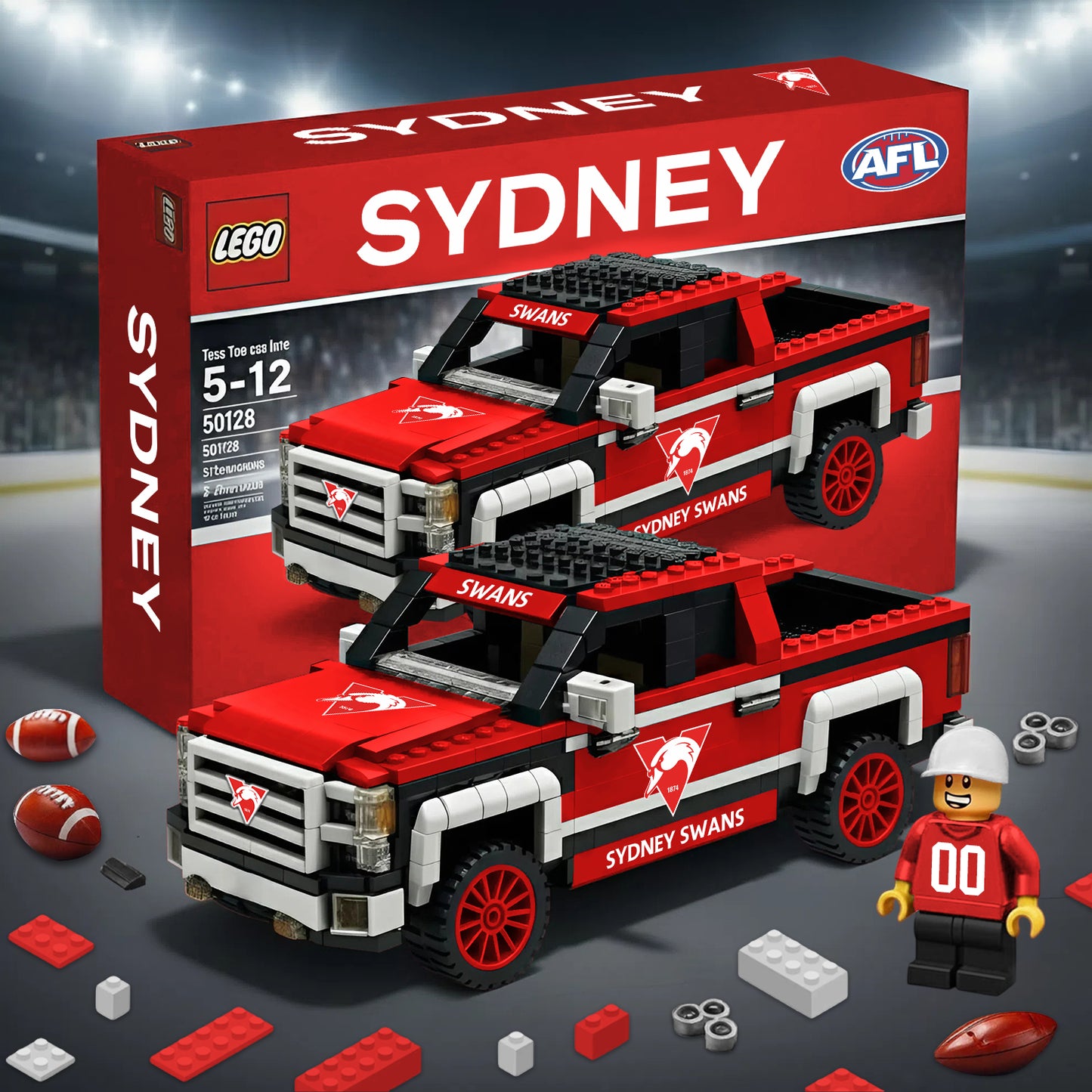 PREMIUM AFL X SS 3D RACING TRUCK BUILDING BLOCK SET TOY V2 NDT NHM