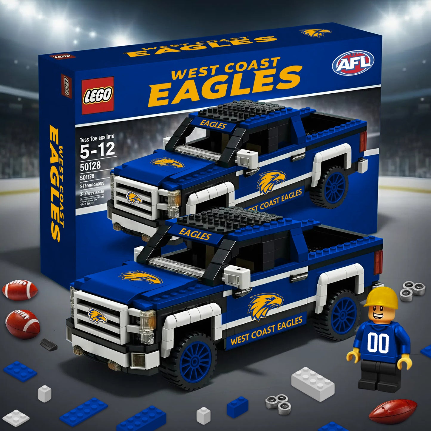 PREMIUM AFL X WCE 3D RACING TRUCK BUILDING BLOCK SET TOY V2 NDT NHM