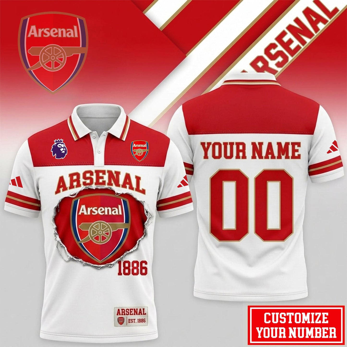 PREMIUM EPL X ARS CLASSIC POLO SHIRT LIMITED EDITIONS NDT NHM 010626