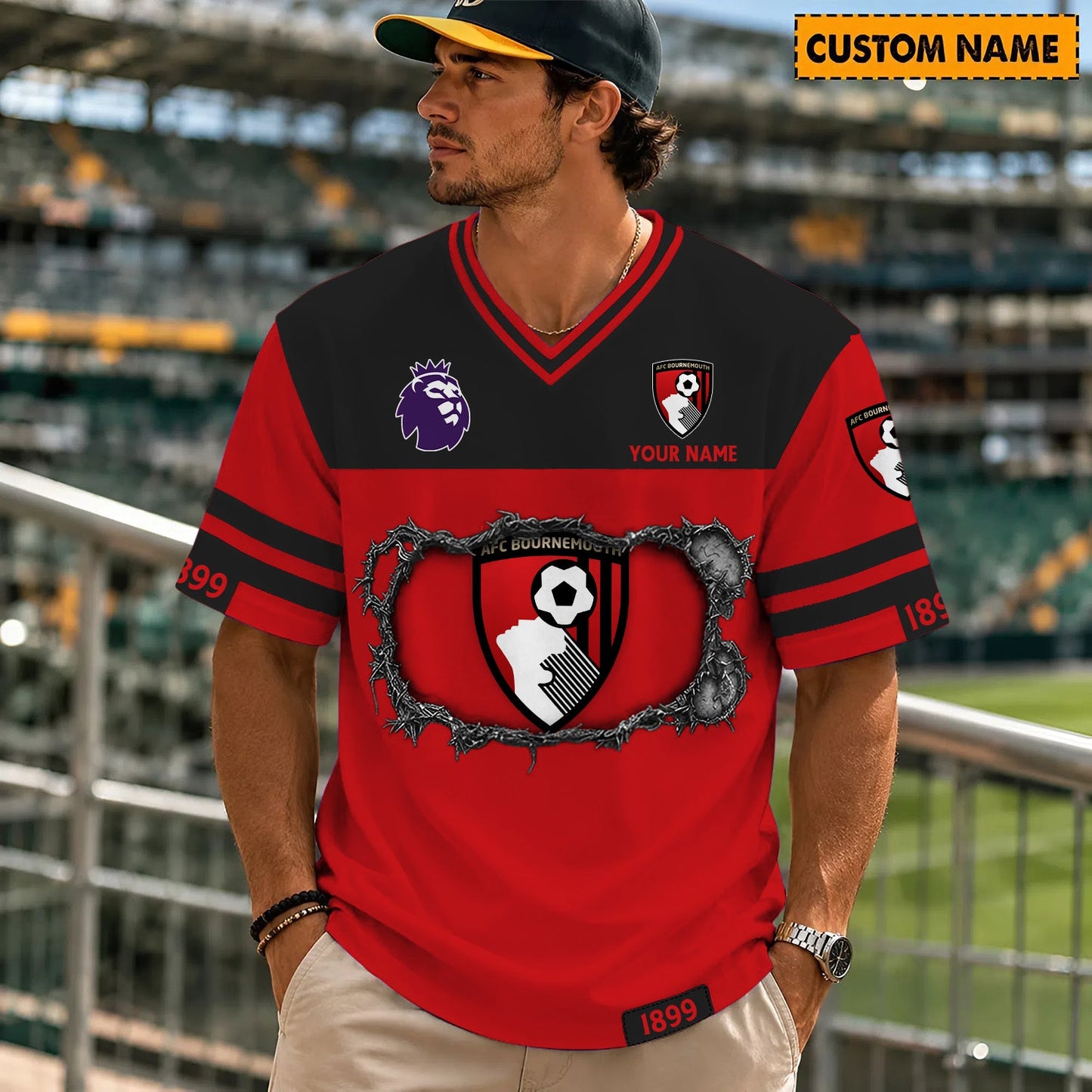 PREMIUM EPL X BOU Streetwear V-neck Shirt Custom Gifts For Fan NDT NHM 280526