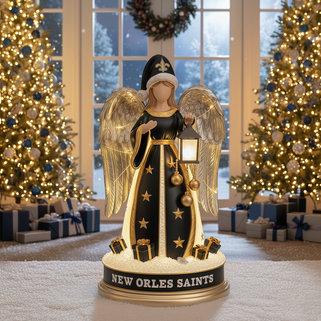 PREMIUM Holiday x NO Guardian Angel Statue Led light - Festive Home Decor NDT NHM