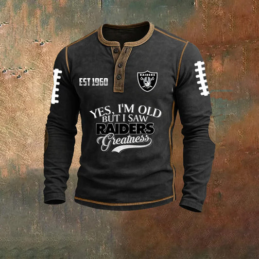 PREMIUM LV X NFL LONG SLEEVE HENLEY SHIRT NDT NHM