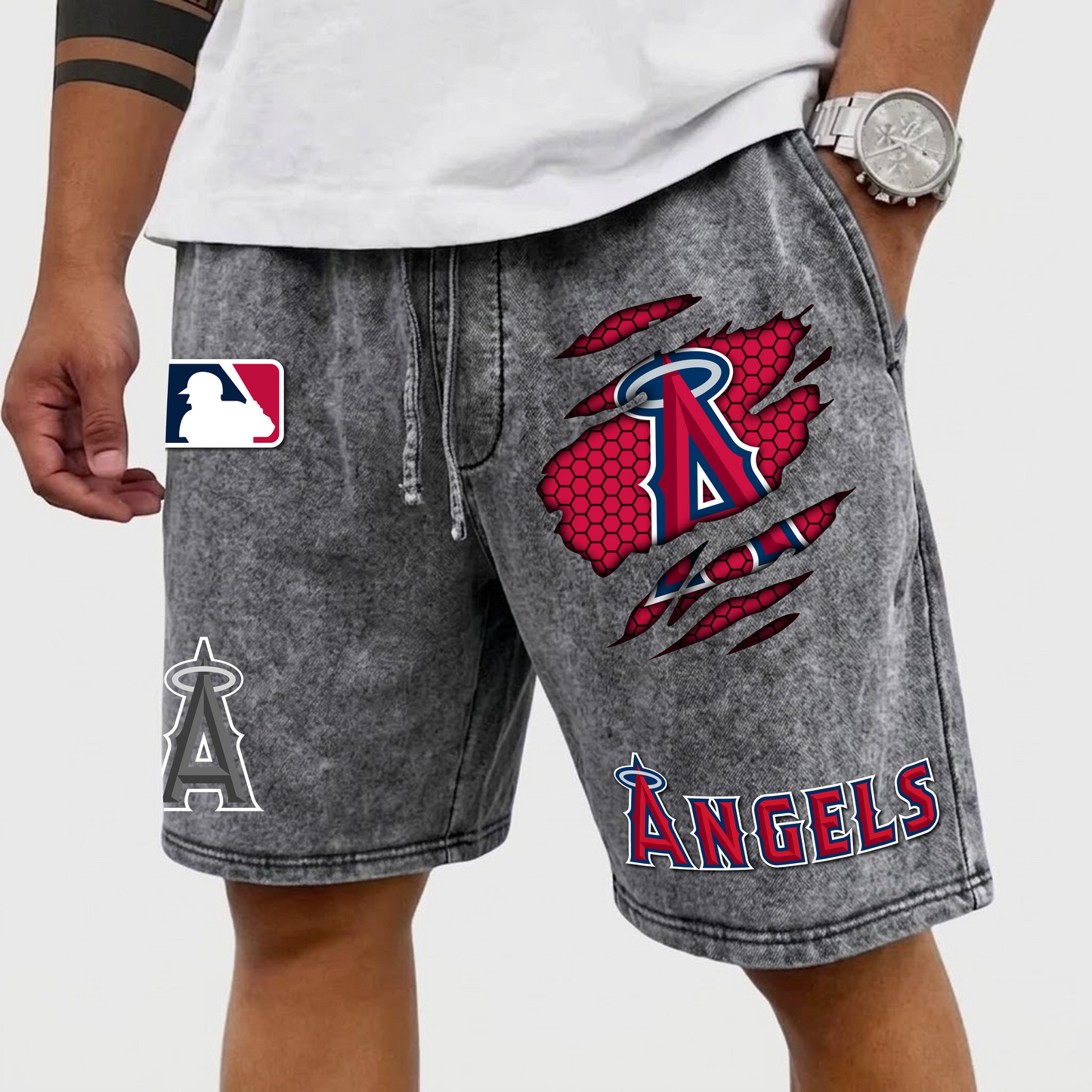 PREMIUM MLB X LAA WASH SHORT FOR SUMMERS HOLIDAY NDT VHM 080426