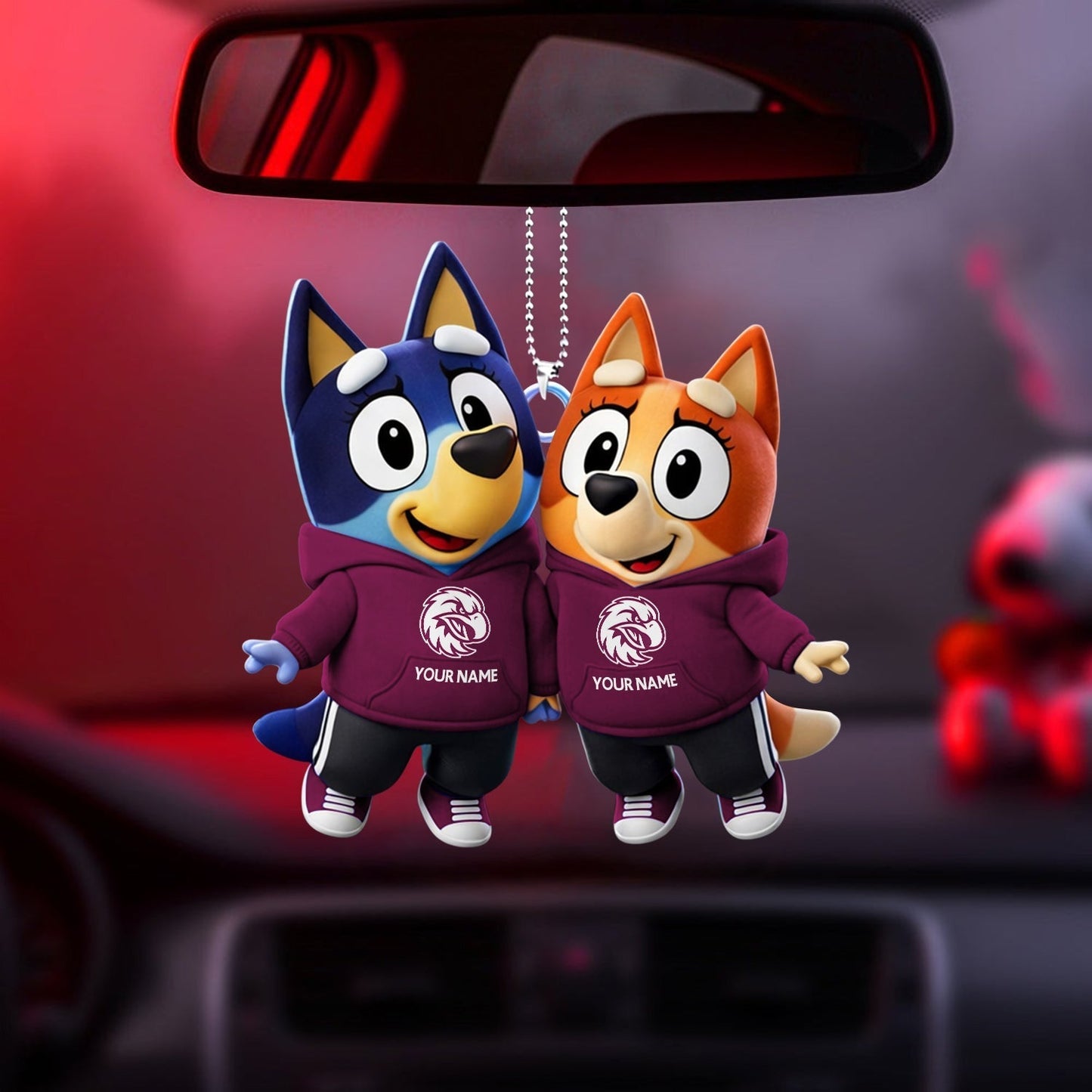 PREMIUM MWSE X Bluey & Bingo Car Ornament NDT NHM