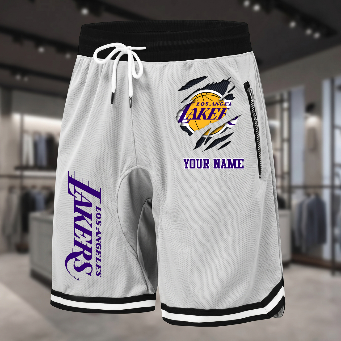 PREMIUM NBA X LAL Summer Fitness Breathable Basketball Shorts  NDT NTN 300526
