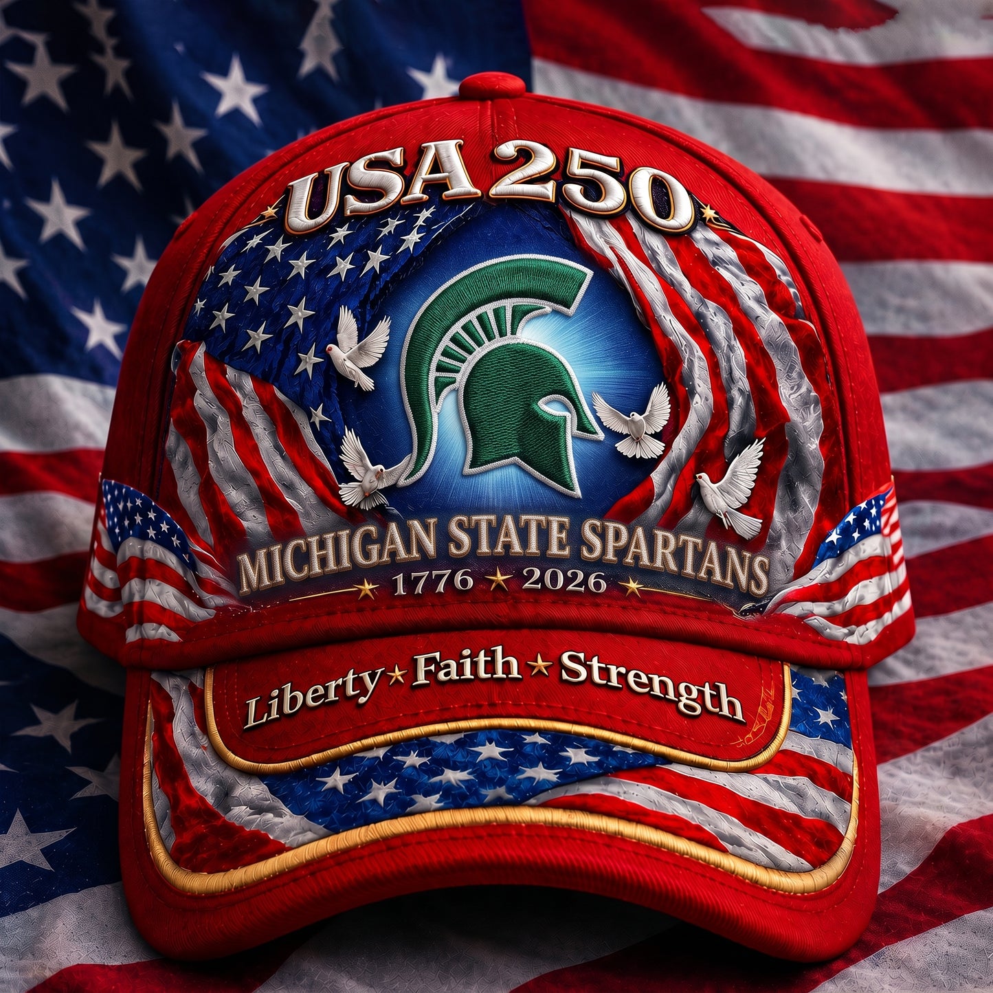 PREMIUM NCAA  x MSS  250 Years Anniversary Of Freedom Cap   290626