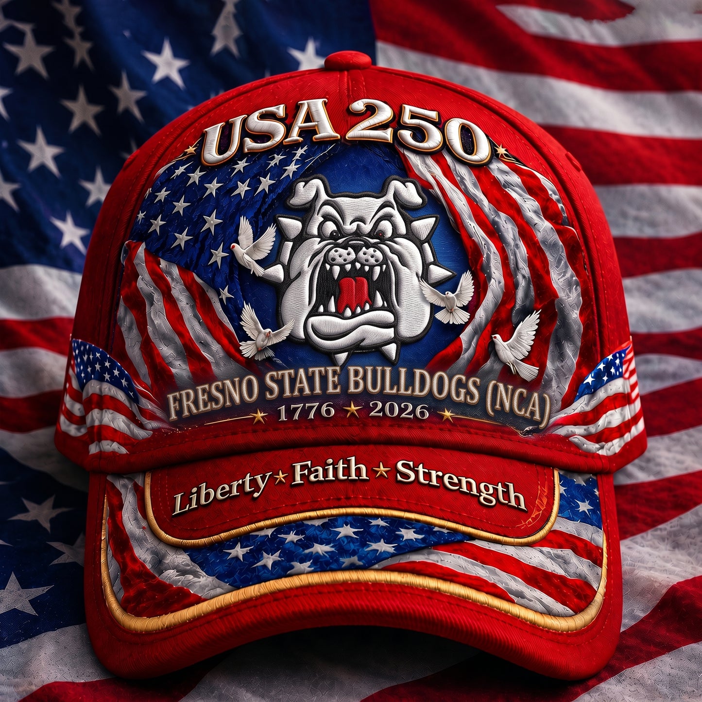 PREMIUM NCAA  x PRE 250 Years Anniversary Of Freedom Cap   290626