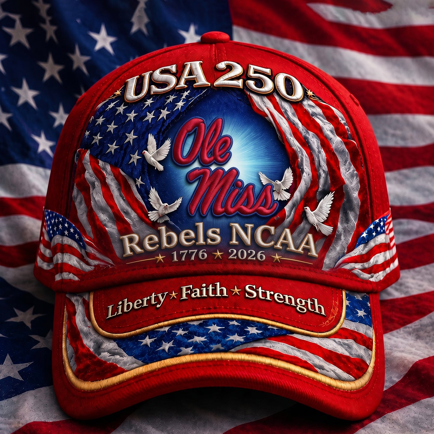 PREMIUM NCAA  x REB 250 Years Anniversary Of Freedom Cap   290626