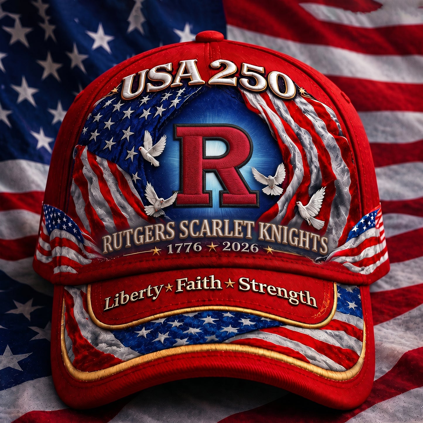 PREMIUM NCAA  x RUT 250 Years Anniversary Of Freedom Cap   290626