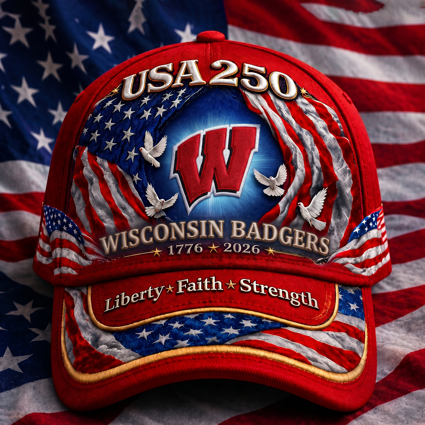 PREMIUM NCAA  x WB 250 Years Anniversary Of Freedom Cap   290626