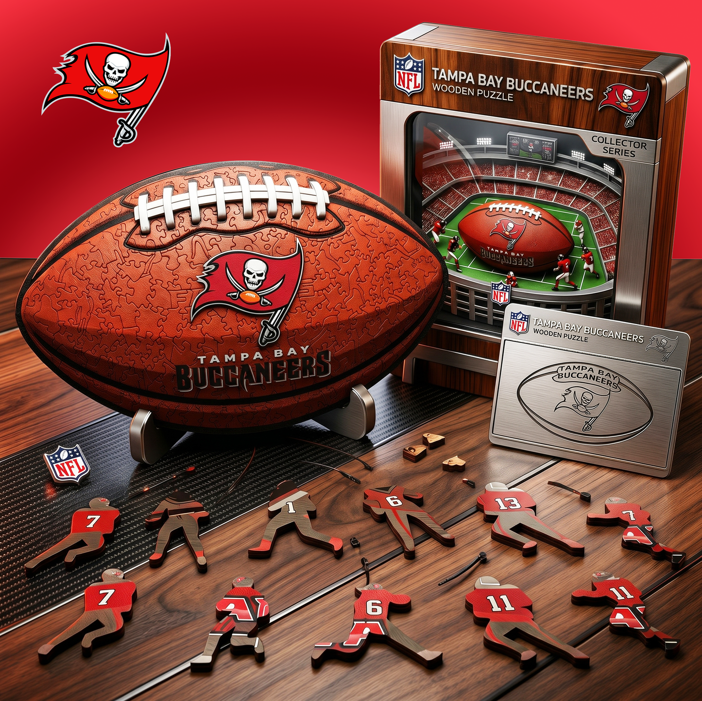 PREMIUM NFL X AC TBB Platinum Wooden Puzzle  Gift For Fan Limited Editions NDT VHM 030626