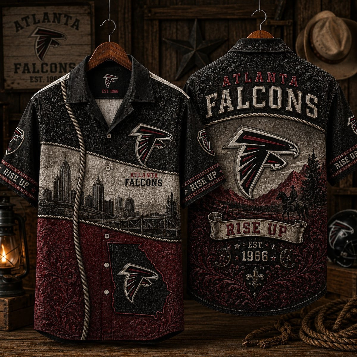 PREMIUM NFL X AF CLASSIC VINTAGE SILK SHIRT NDT VHM 220626