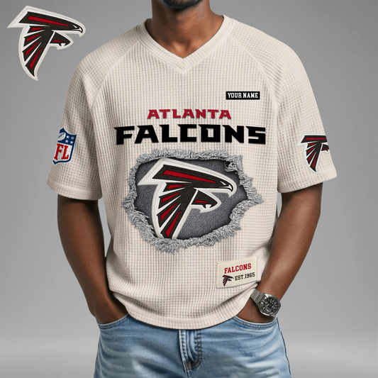 PREMIUM NFL X AF Game Day Waffle V-neck T-shirt 110626