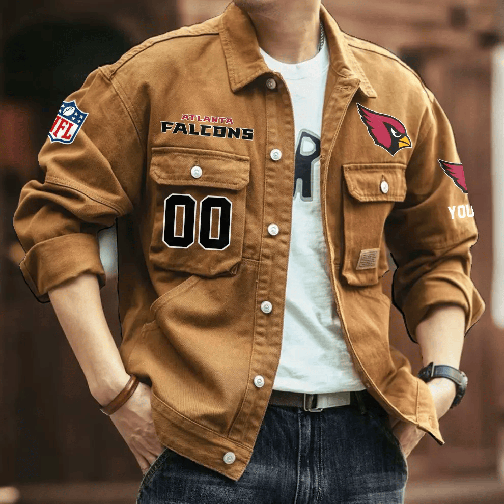 PREMIUM NFL X AF Men's Denim Autumn Jackets NDT VHM 090626
