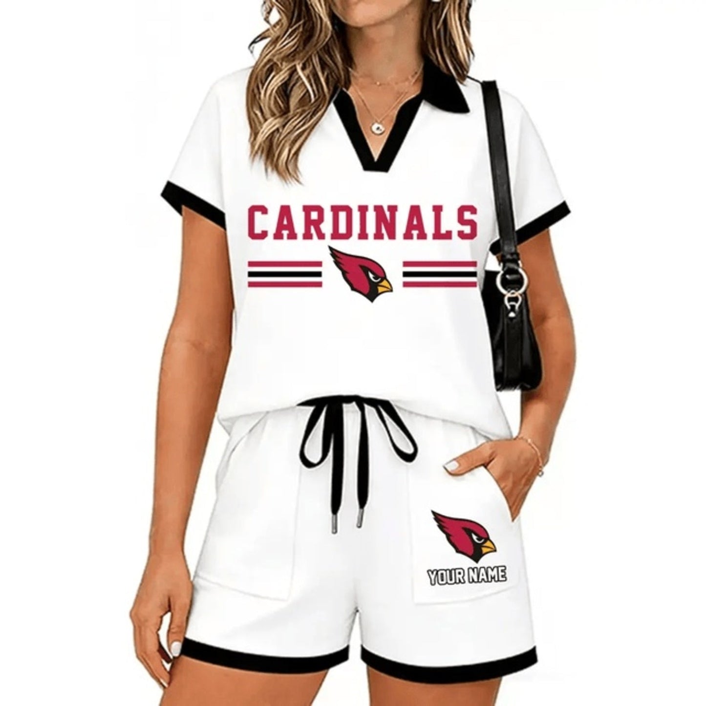 PREMIUM NFL X ARI Retro Athletic Contrast Polo Set FOR SUMMER HOLIDAY NDT NHM 100626
