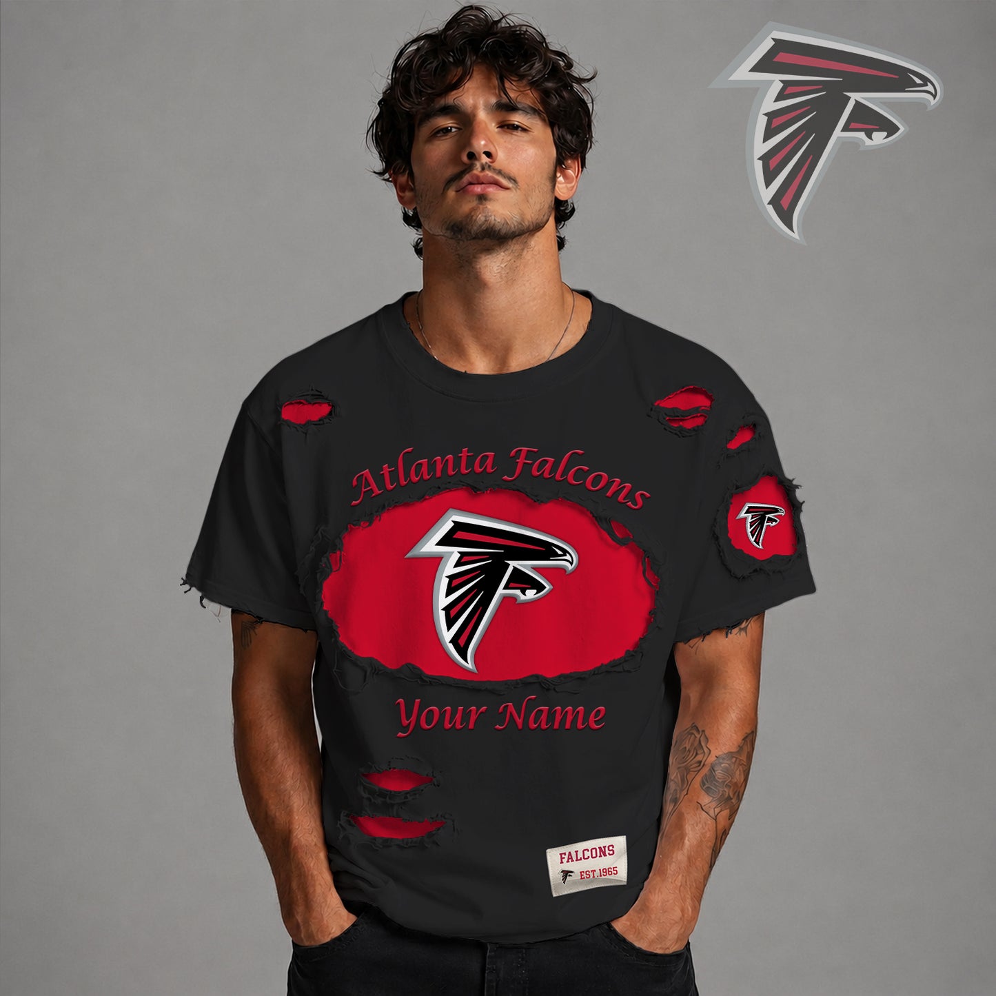 PREMIUM NFL X ATL LUXURY CREW-Neck T-Shirt V3 FOR SUMMER HOLIDAY 180626