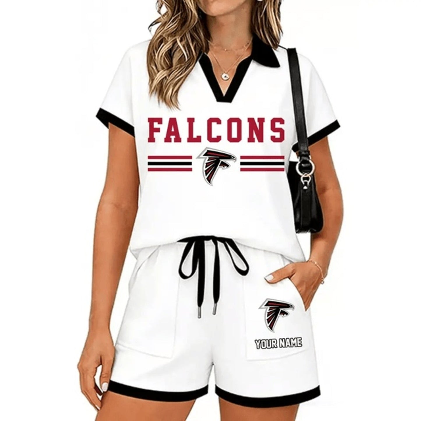 PREMIUM NFL X ATL Retro Athletic Contrast Polo Set FOR SUMMER HOLIDAY NDT NHM 100626