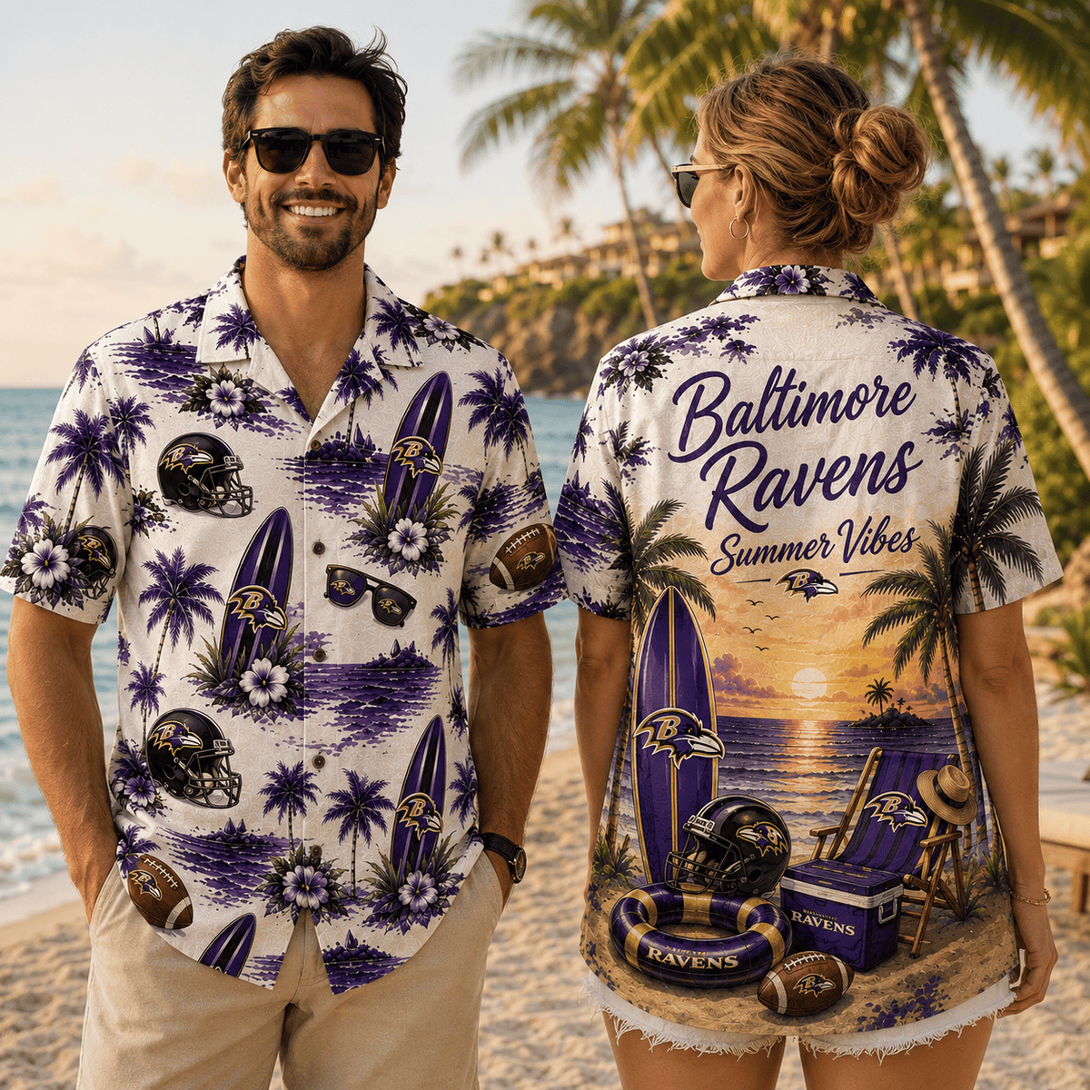PREMIUM NFL X BAL Summer Vibes Premium Hawaiian Shirt Limited Edition NDT NHM 100626