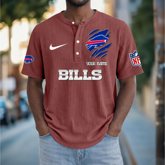 PREMIUM NFL  X  BB Crew neck button Henry Shirt Limited Editions NDT VHM 230426