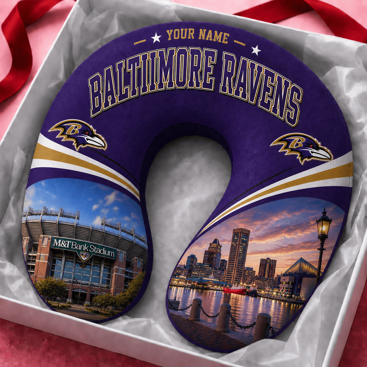 PREMIUM NFL  X BR Special New Neck Pillow Custom  Name  100626