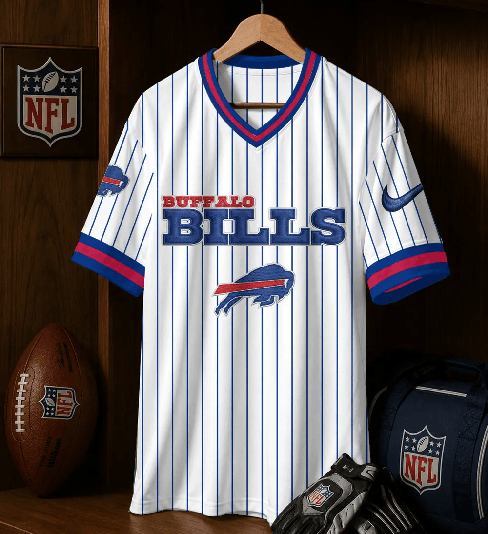 PREMIUM NFL X BUF CHARGER Casual Loose V neck Jersey NDT NHM 230526