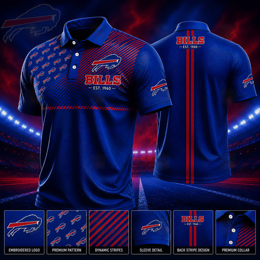 PREMIUM NFL X BUF GAMEDAY LUXURY POLO SHIRT 190626