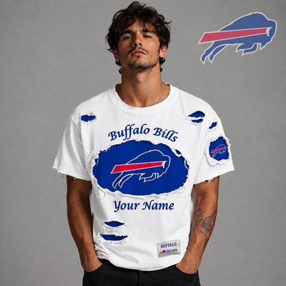 PREMIUM NFL X BUF LUXURY CREW-Neck T-Shirt V3 FOR SUMMER HOLIDAY 180626