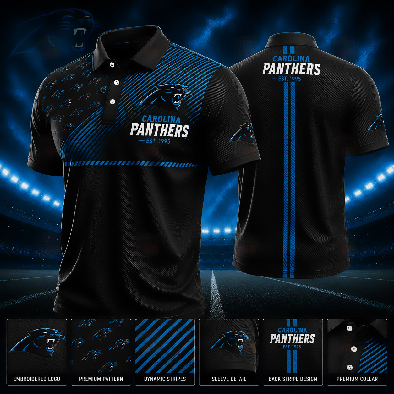 PREMIUM NFL X CAR GAMEDAY LUXURY POLO SHIRT 190626