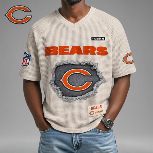 PREMIUM NFL X CB Game Day Waffle V-neck T-shirt 110626