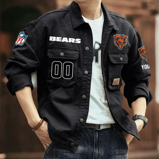 PREMIUM NFL X CB Men's Denim Autumn Jackets NDT VHM 090626