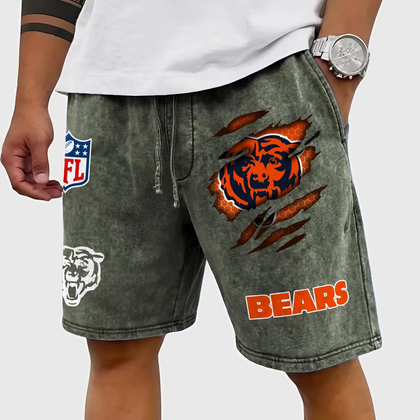 PREMIUM NFL X CHI CRACK SHORTS PANT FOR SUMMER HOLIDAY 130426 NDT NHM