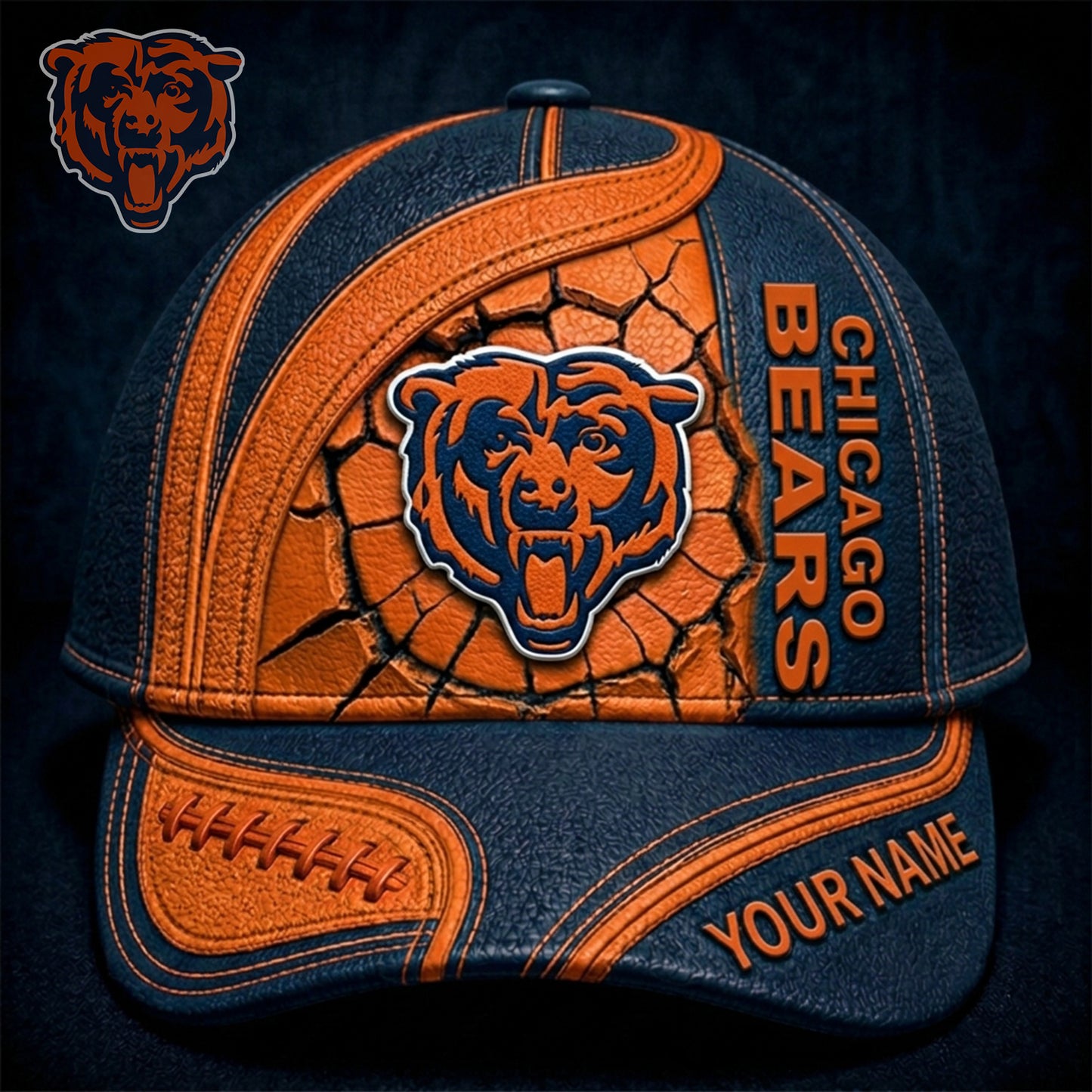 PREMIUM NFL X CHI GAMEDAY Personalized CLASSIC CAP 220626
