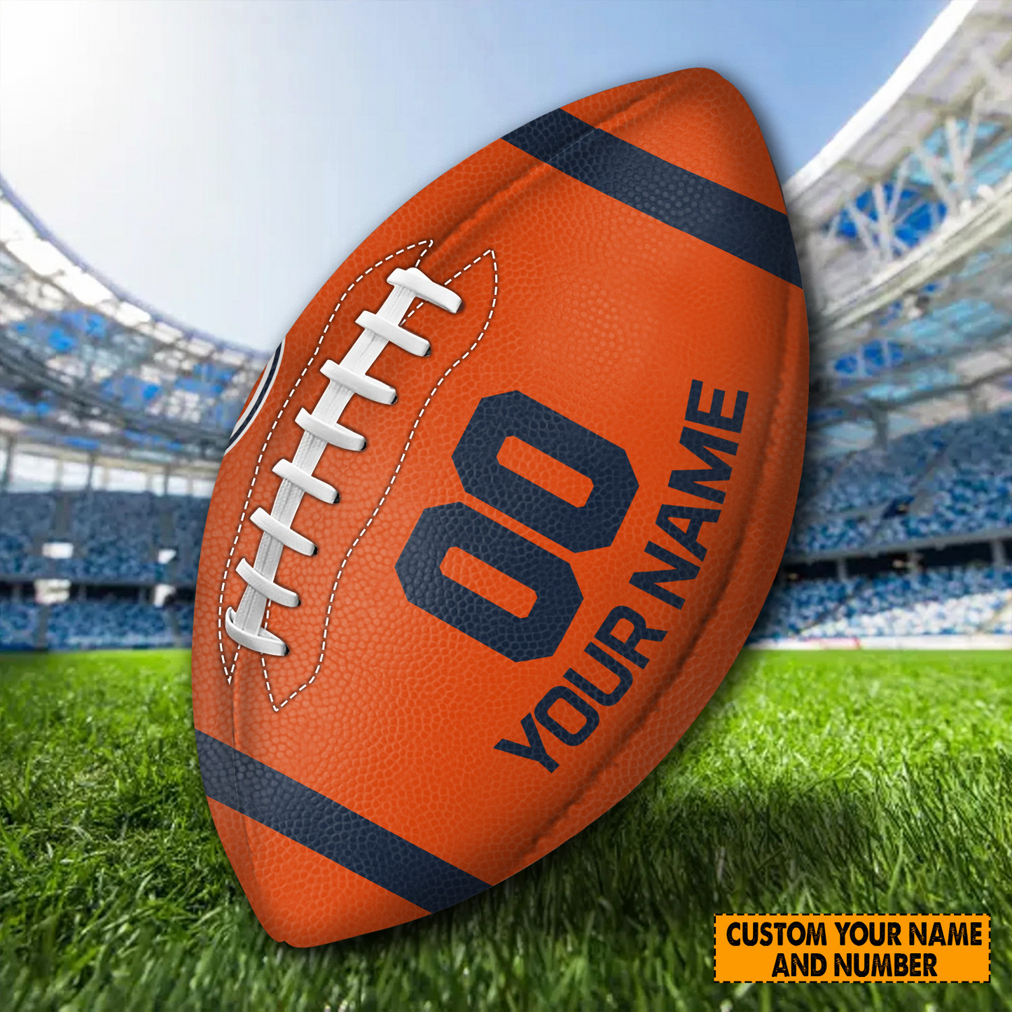 PREMIUM NFL X CHI Personalized Rugby Ball For Fan - Limited Edition NDT TDT