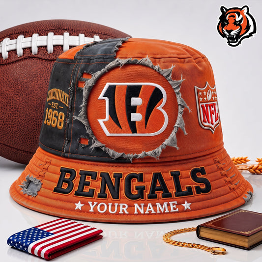 PREMIUM NFL  X CIN EXCLUSIVE Torn Fabric Legacy Bucket Hat For New Season 290626.
