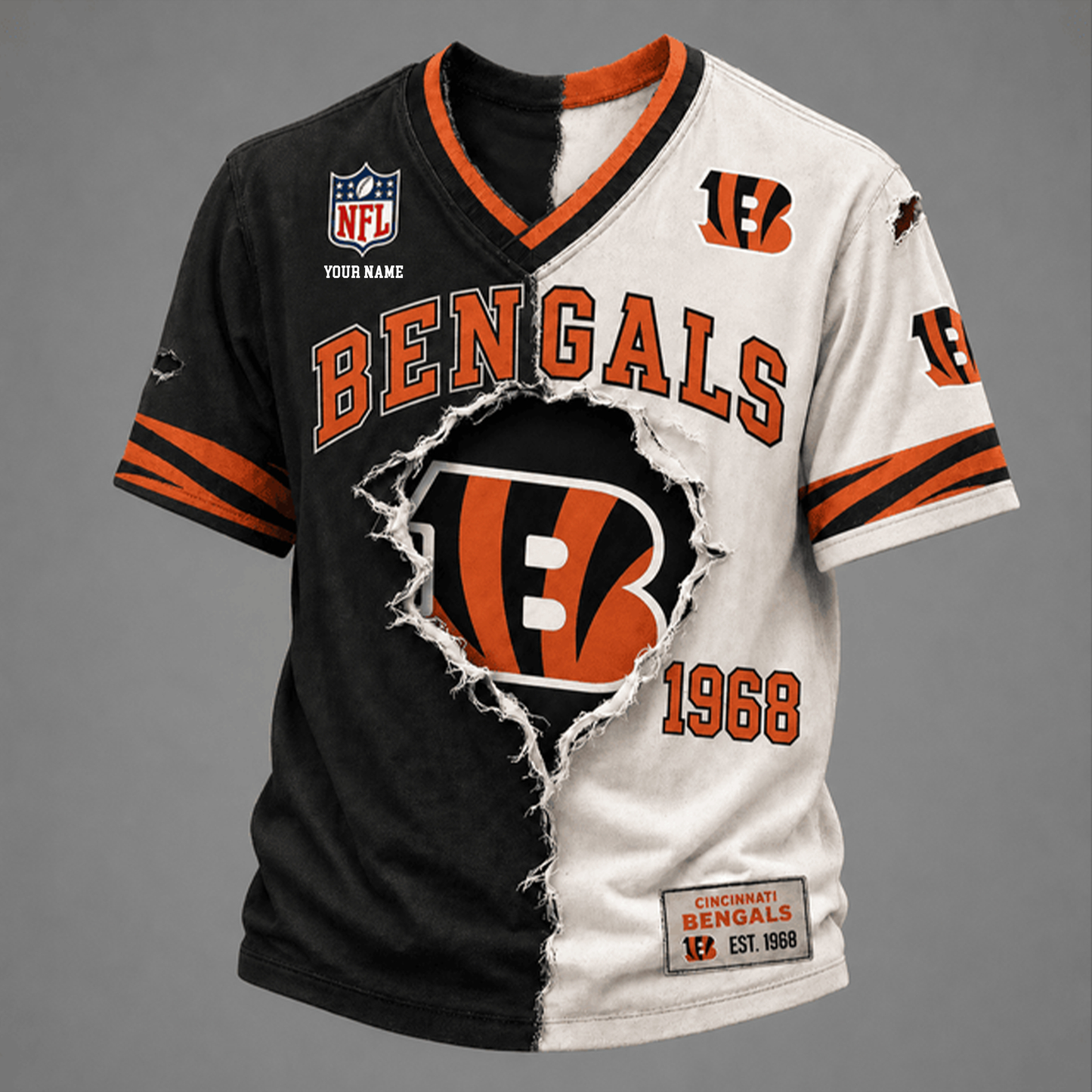 PREMIUM NFL X CIN GAME DAY  V-Neck T Shirt FOR SUMMER HOLIDAY NDT VHM 050626
