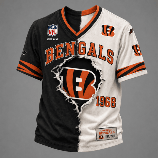 PREMIUM NFL X CIN GAME DAY  V-Neck T Shirt FOR SUMMER HOLIDAY NDT VHM 050626