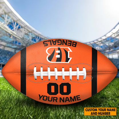 PREMIUM NFL X CIN Personalized Rugby Ball For Fan - Limited Edition NDT TDT