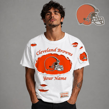 PREMIUM NFL X CLE LUXURY CREW-Neck T-Shirt V3 FOR SUMMER HOLIDAY 180626