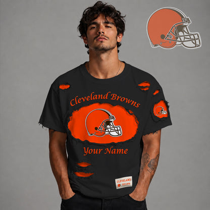 PREMIUM NFL X CLE LUXURY CREW-Neck T-Shirt V3 FOR SUMMER HOLIDAY 180626