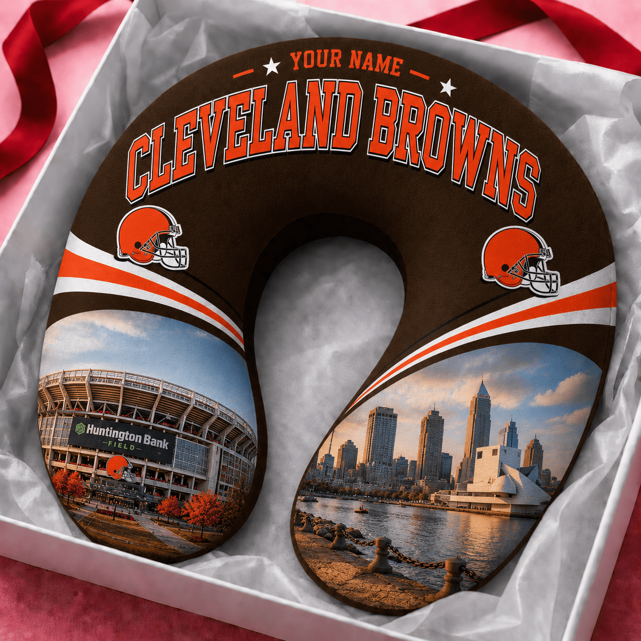 PREMIUM NFL  X CLE Special New Neck Pillow Custom  Name  100626