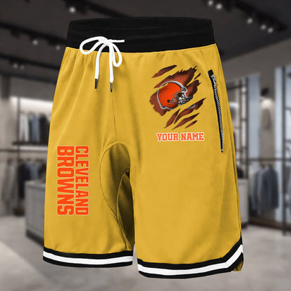 PREMIUM NFL X CLE Summer Fitness Breathable Basketball Shorts v2 NDT LVH 230426