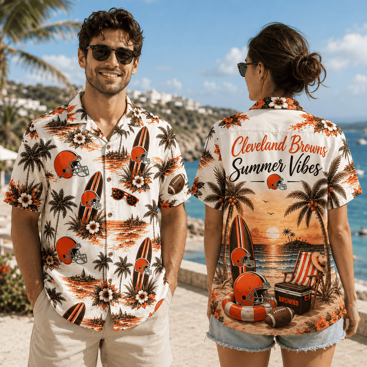 PREMIUM NFL X CLE Summer Vibes Premium Hawaiian Shirt Limited Edition NDT NHM 100626
